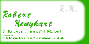 robert menyhart business card